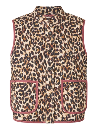 Lollys Laundry CairoLL Quilted Vest Leopard Print